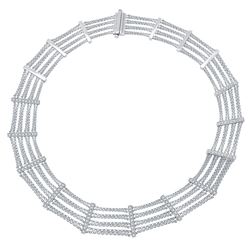 18KT White Gold Diamond Necklace -# 6415-1