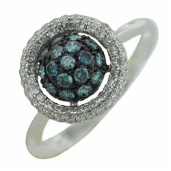 14KT White Gold Women's Diamond Ring -# 6071-1