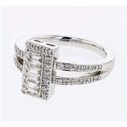 14KT White Gold Ladies Diamond Ring -# 9302