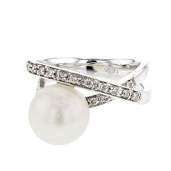 14KT White Gold Ladies Diamond Ring -# 9051