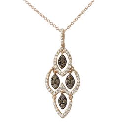 14KT Rose Gold Ladies Slider with Chain  -# 6730-1