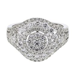 14KT White Gold Ladies Diamond Ring -# 9939