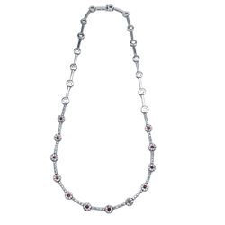 14KT White Gold Ruby Necklace -# 6454-1