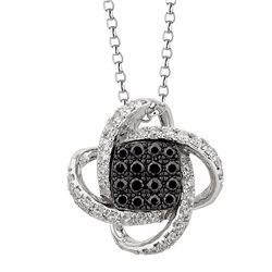 14KT White Gold Diamond Pendant With Chain -# 6369