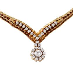 14KT Yellow Gold Diamond Necklace -# 1189