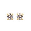 Image 1 : 14KT Yellow Gold Diamond Stud Earrings -# 1599