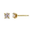 Image 2 : 14KT Yellow Gold Diamond Stud Earrings -# 1599