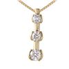 Image 1 : 14KT Yellow Gold Diamond Pendant & Chain -# 981