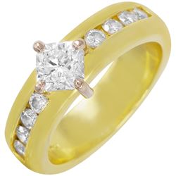 18KT Yellow Gold Diamond Engagement Ring -# 284