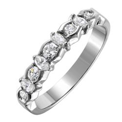 14KT White Gold Diamond Wedding Band  -# 1767