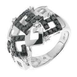 14KT White Gold Women's Diamond Ring -# 5863-1