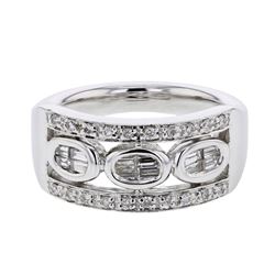 18KT White Gold Ladies Diamond Ring -# 9903