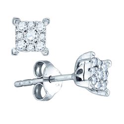 0.25CT Diamond Anniversary 10KT Earrings White Gold