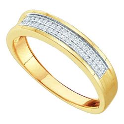 0.12CT Diamond Mens 10KT Ring Yellow Gold