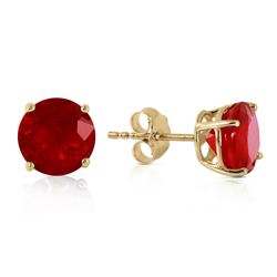 4.5 ctw Ruby Earrings Jewelry 14KT Yellow Gold