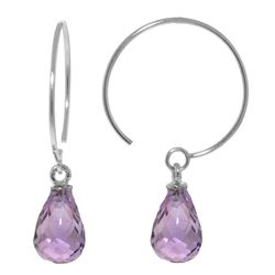 1.35 ctw Amethyst Earrings Jewelry 14KT White Gold