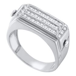 0.25CT Diamond Mens 10KT Ring White Gold