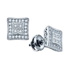 0.02CT Diamond Micro-Pave 10KT Earrings White Gold