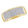 Image 1 : 0.25CT Diamond Micro-Pave 14KT Ring Yellow Gold