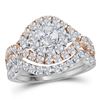 Image 1 : 2.0CT Diamond Bridal 14KT Ring 2Tone Gold