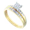 Image 1 : 0.05CT Diamond Trio Set 10KT Ring Yellow Gold