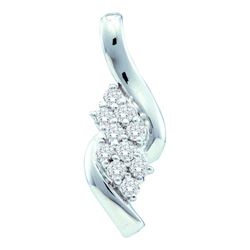 0.25CT Diamond Anniversary 14KT Pendant White Gold