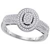 Image 1 : 0.25CT Diamond Micro-Pave 10KT Ring White Gold