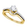 Image 1 : 1CT Diamond Invisible 14KT Ring Yellow Gold