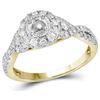 Image 1 : 0.50CT Diamond Semi-Mount 14KT Ring Yellow Gold