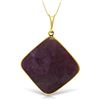 Image 1 : 20.25 ctw Ruby Necklace Jewelry 14KT Yellow Gold