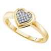 Image 1 : 0.05CT Diamond Heart 10KT Ring Yellow Gold