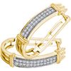 Image 1 : 0.15CT Diamond Hoops 10KT Earrings Yellow Gold