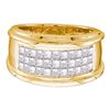 Image 1 : 1.0CT Diamond Invisible 14KT Ring Yellow Gold