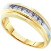 Image 1 : 0.25CT Diamond Mens 10KT Ring 2Tone Gold