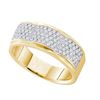 Image 1 : 0.50CT Diamond Micro-Pave 10KT Ring Yellow Gold