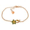 Image 1 : 0.87 ctw Citrine & Peridot Bracelet Jewelry 14KT Rose Gold