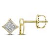 Image 1 : 0.05CT Diamond Micro-Pave 14KT Earrings Yellow Gold