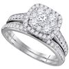 Image 1 : 1.0CT Diamond Monaco 14KT Ring White Gold