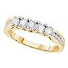 Image 1 : 0.60CT Diamond 5-Stone 14KT Ring Yellow Gold