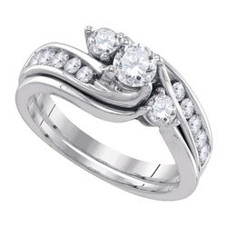 1.0CT Diamond Bridal 14KT Ring White Gold