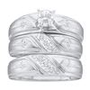 Image 1 : 0.20CT Diamond Trio Set 14KT Ring White Gold