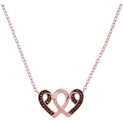 0.10CT Diamond Heart 10KT Pendant Rose Gold