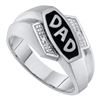 Image 1 : 0.01CT Diamond Dad 10KT Ring White Gold