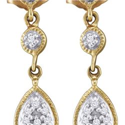 0.10CT Diamond Anniversary 10KT Earrings Yellow Gold