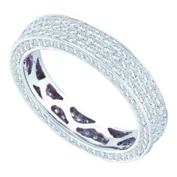 1CT Diamond Eternity 14KT Ring White Gold