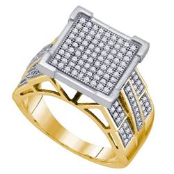 0.50CT Diamond Micro-Pave 10KT Ring Yellow Gold