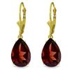 Image 1 : 10 ctw Garnet Earrings Jewelry 14KT Yellow Gold