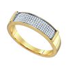 Image 1 : 0.25CT Diamond Mens 10KT Ring Yellow Gold