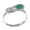 Image 1 : 0.65 ctw Emerald Ring Jewelry 14KT White Gold