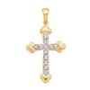 Image 1 : 0.02CT Diamond Cross 10KT Pendant Yellow Gold